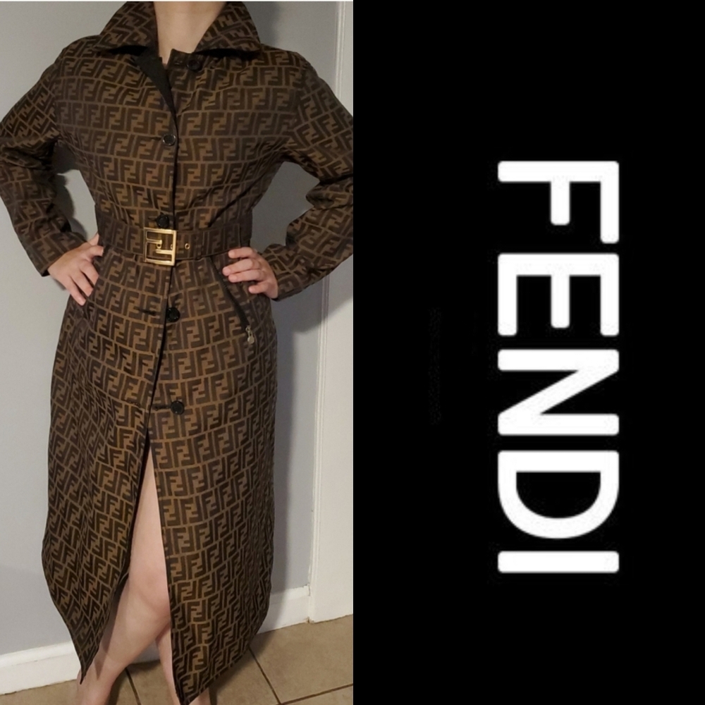 Womans Fendi Monogram Zucca Reversible Jacket